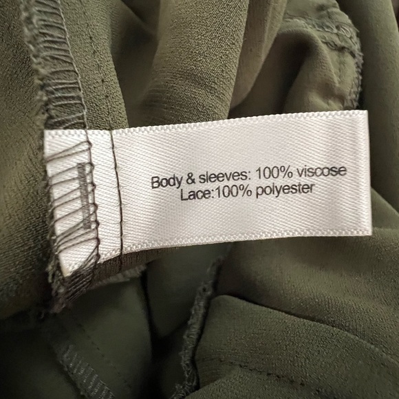 NWOT Eloquii Green/Black Lace Accent Jumpsuit - Picture 5 of 6